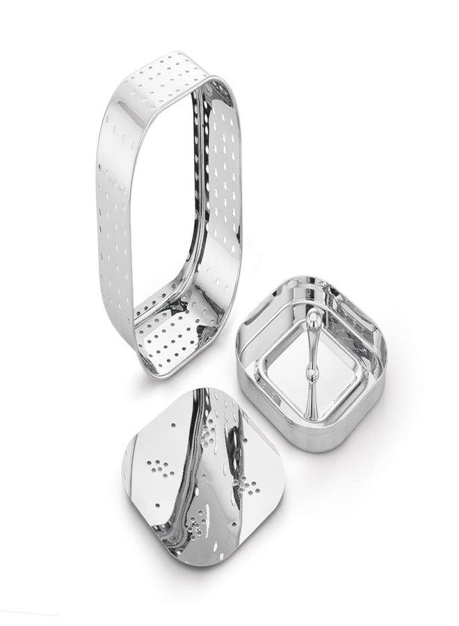 Attachh Stainless Steel Square Shape Indian Paneer/Tofu Press Mould Maker, Silver Square Design (300 ML, Size 11x11x4 Cm) - Image 4